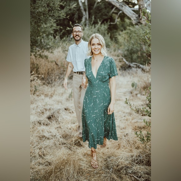 slim fit dress slacks Desert Dandelion Grace Maxi Dress Emerald main image 1